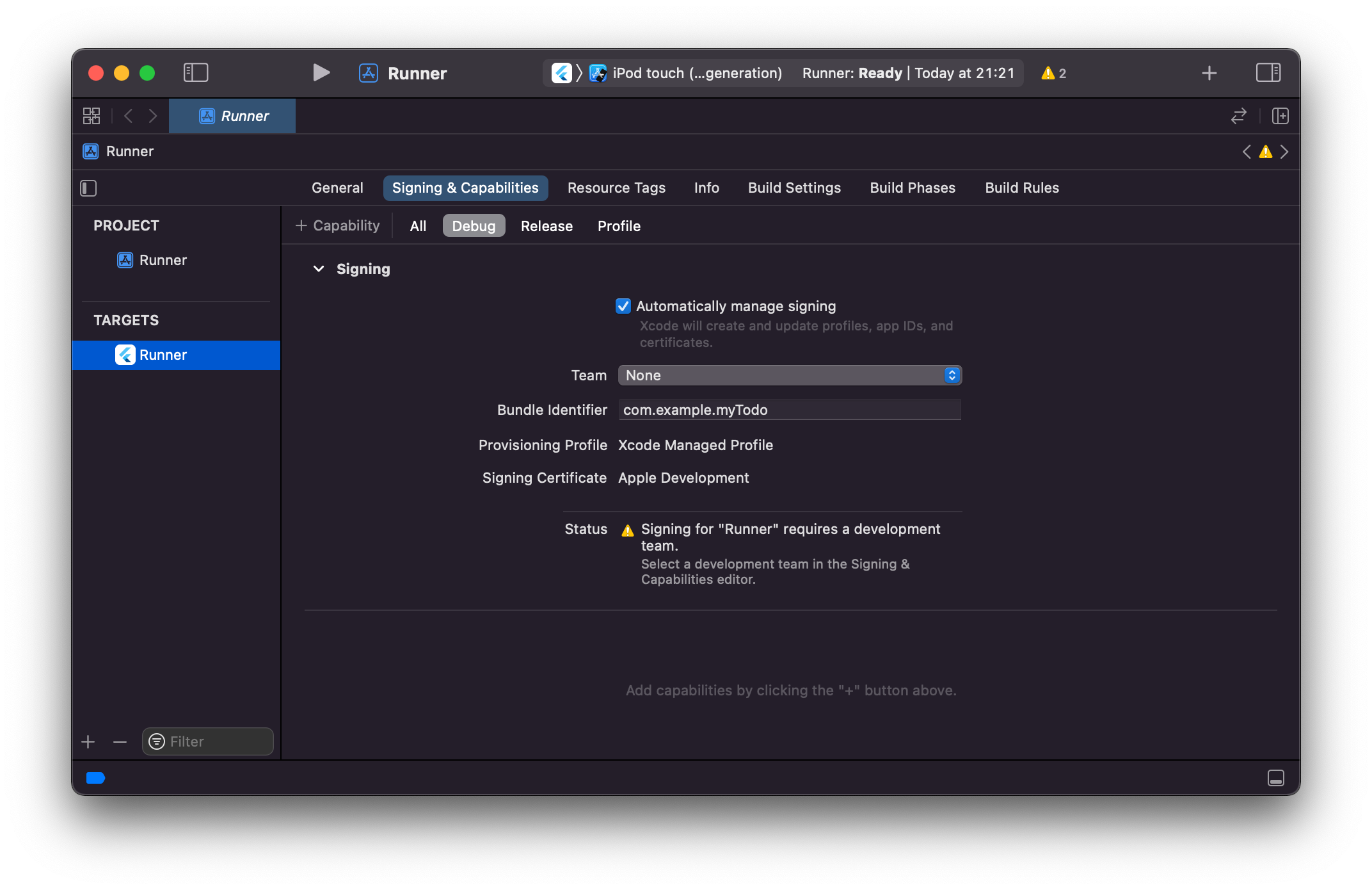 Xcode-Permission